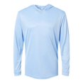 thumbnail image 1 of Paragon Mens Bahama Performance Hooded Long Sleeve T-Shirt, S, Blue Mist, 1 of 1