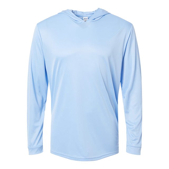 Paragon Mens Bahama Performance Hooded Long Sleeve T-Shirt, S, Blue Mist