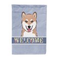 thumbnail image 1 of Carolines Treasures BB1411GF Shiba Inu Welcome Flag Garden Size, 1 of 1