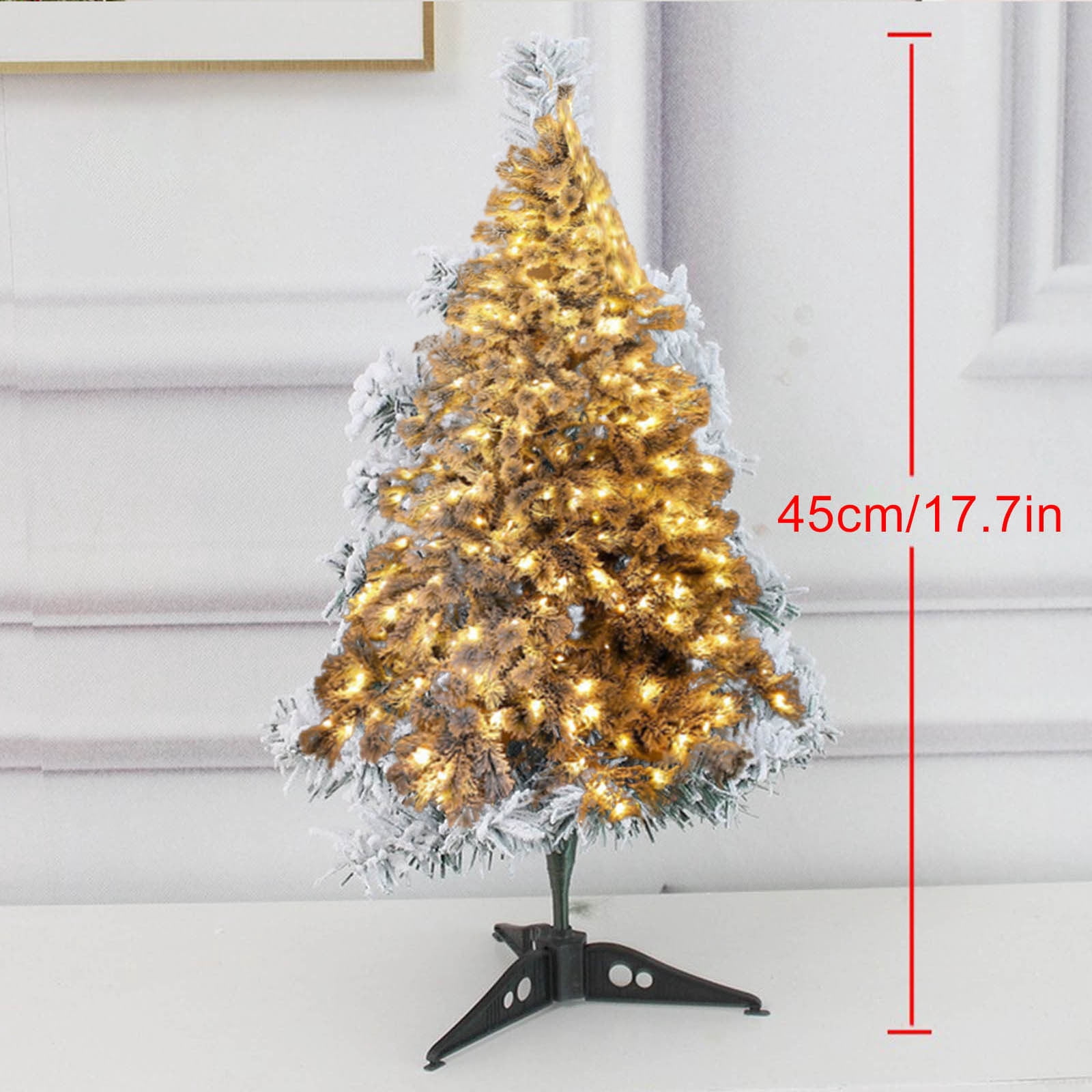 Boovnll Christmas Lights, Illuminated Snowflake Flocked Christmas Tree, Equipped with Advanced Hinges, Artificial Trees, Metal Bracket, and Branch Tips for Easy Christmas Decoration