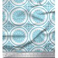 thumbnail image 1 of Soimoi Rayon Fabric Floral Mandala Print Fabric by Yard 56 Inch Wide, 1 of 3