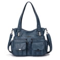 thumbnail image 1 of KL928 Women Large Purses Multi-Pocket Handbags PU Leather Tote Bag, 1 of 5