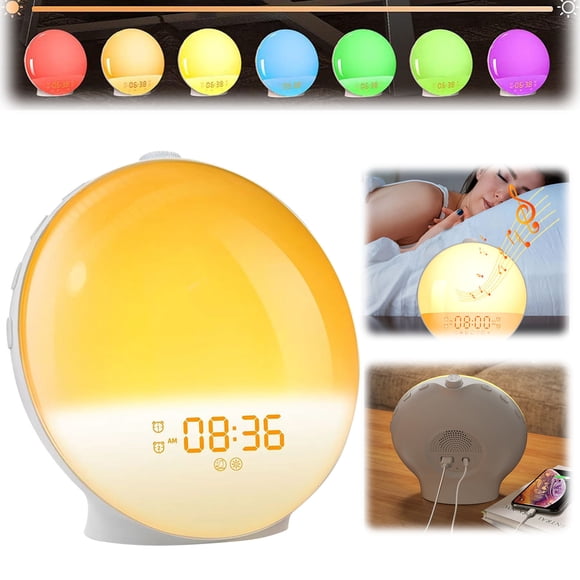 Binwennn Wireless Temperature Probe Cute Timer Wind up Timer Kitchen SSunrise Alarm Clock For Heavy Sleepers Wake Up Light Simulating Sunrise/sunset Alarm Clock And Natural Sound Nap And Sleep