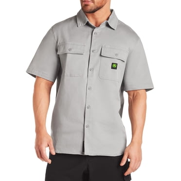 Chemise de travail John Deere pour homme en twill stretch à manches courtes