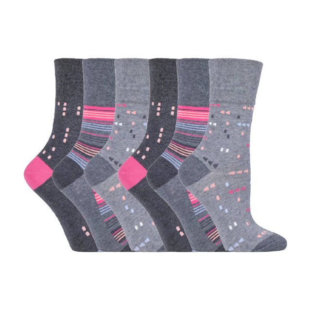 Gentle Grip - 6 Pairs Ladies Gentle Grip Non Elastic Socks
