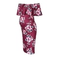 thumbnail image 2 of zanvin Robe de Grossesse pour Femmes, Robe de Maternité Sans Manches à Imprimé pour Femmes, Robe Longue Décontractée à Épaules Dénudées, 2 of 5