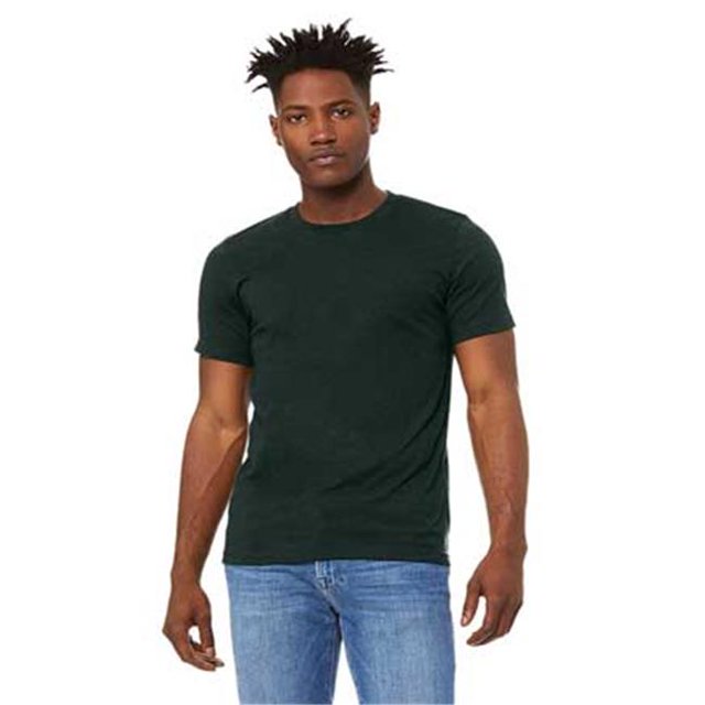 Bella Canvas Mens CVC Jersey Tee, M, Heather Emerald