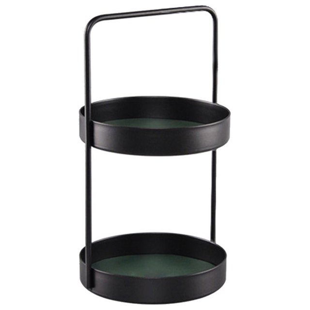 Cosmetic Cases 2 Tier Countertop Organizer For Bathroom Counter Shelf Serving Tray Cosmetic Perfume Storage Rack Kitchen Rack Bathroom Accessories Organizer Rectangle Black, Cosmetic Cases for Women
