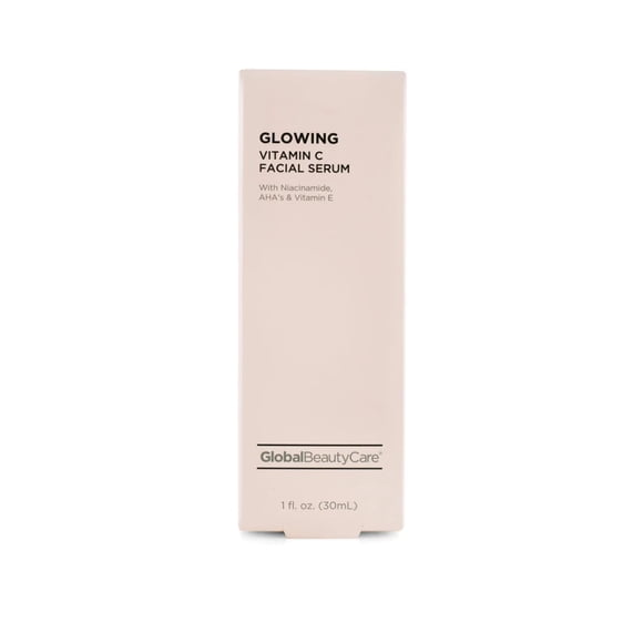 Global Beauty Care Glowing Vitamin C - Facial Serum with Niacinamide AHA & Vitamin E 1fl oz 30ml