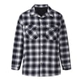thumbnail image 4 of Dvkptbk Men's Printed Plaid Jacket Casual Color Jacket Buttons Jacket Long Sleeve Jacket With Pocket, 4 of 6