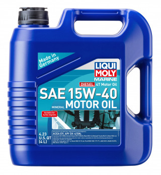 Liqui Moly Oil 22520 Marine Diesel 4T; SAE 15W-40; 4 Liter Jug; Single