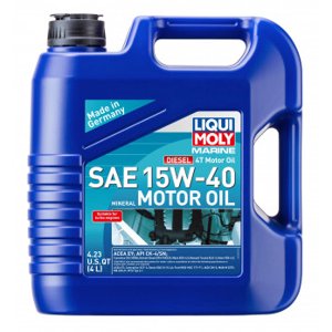 Liqui Moly Oil 22520 Marine Diesel 4T; SAE 15W-40; 4 Liter Jug; Single