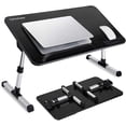 thumbnail image 1 of Bureau de Genoux Pliable Plateau de Lit Table, Support d'Ordinateur Portable Réglable en Hauteur et en Angle avec Surface Antidérapante, Bureau de Travail Debout Portable et Léger pour Canapé Sofa Plancher, Convient aux Ordinateurs Portables jusqu'à 17 Pouces, 1 of 10