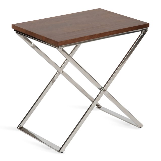 Kate and Laurel Laraway Table d'Appoint Pliant, 20x14x20, Argent