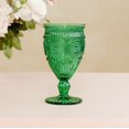 thumbnail image 3 of Weddingstar Vintage Style Pressed Glass Wine Goblet - Green, 3 of 4