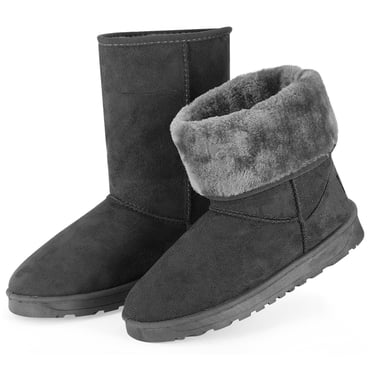 GPCT Bottes de Neige pour Femmes Dames Imperméables en Faux Suède Bottes Mi-Mollet Doublure en Fourrure Chaude Chaussures
