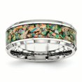 thumbnail image 1 of Bague pour Homme en Acier Inoxydable Poli avec Opale Imitation 8 mm Taille 7,5, 1 of 6