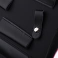 thumbnail image 3 of Leather Hair Barber Shear Hairdressing Holder Pouch Case Bag, Simple Classical Style Double Layered , 26 x 17cm Pink, 3 of 8