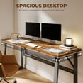 thumbnail image 4 of HOMCOM Bureau d'Ordinateur, Bureau de Bureau à Domicile de 71 Pouces avec Pieds Réglables, Brun, 4 of 10