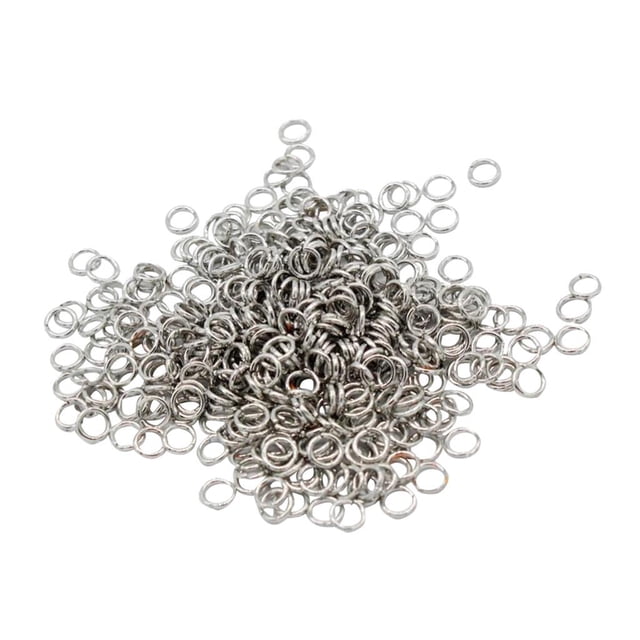Abbracc Wholesale 500Pcs Open Jump Rings Metal Connectors DIY Jewelry Making - 5mm