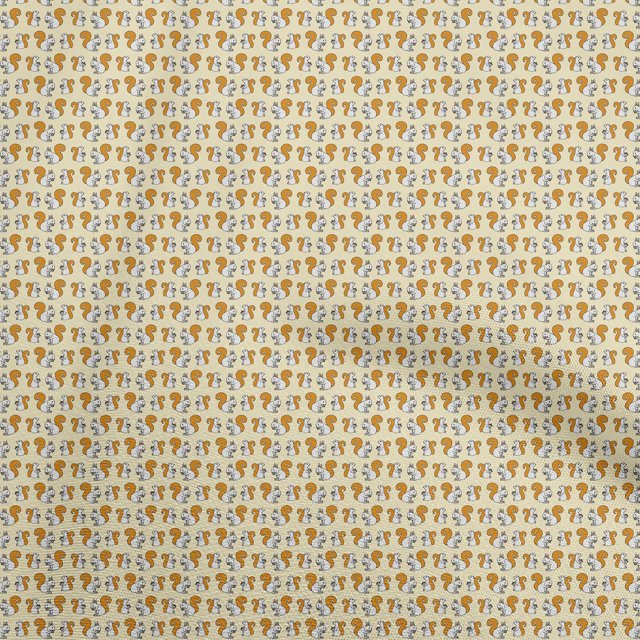 oneOone Cotton Flex Pale Yellow Fabric Animal Craft Projects Decor Fabric Printed By The Yard 40 Inch Wide