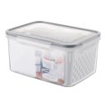 thumbnail image 1 of Food Storage Containers with Airtight Lid & Colander  Fresh Produce Saver Container Fridge Organizers  Fruit and Vegetable Storage for Refrigerator  Lettuce Keepers  Salad Berry Container, 1 of 8