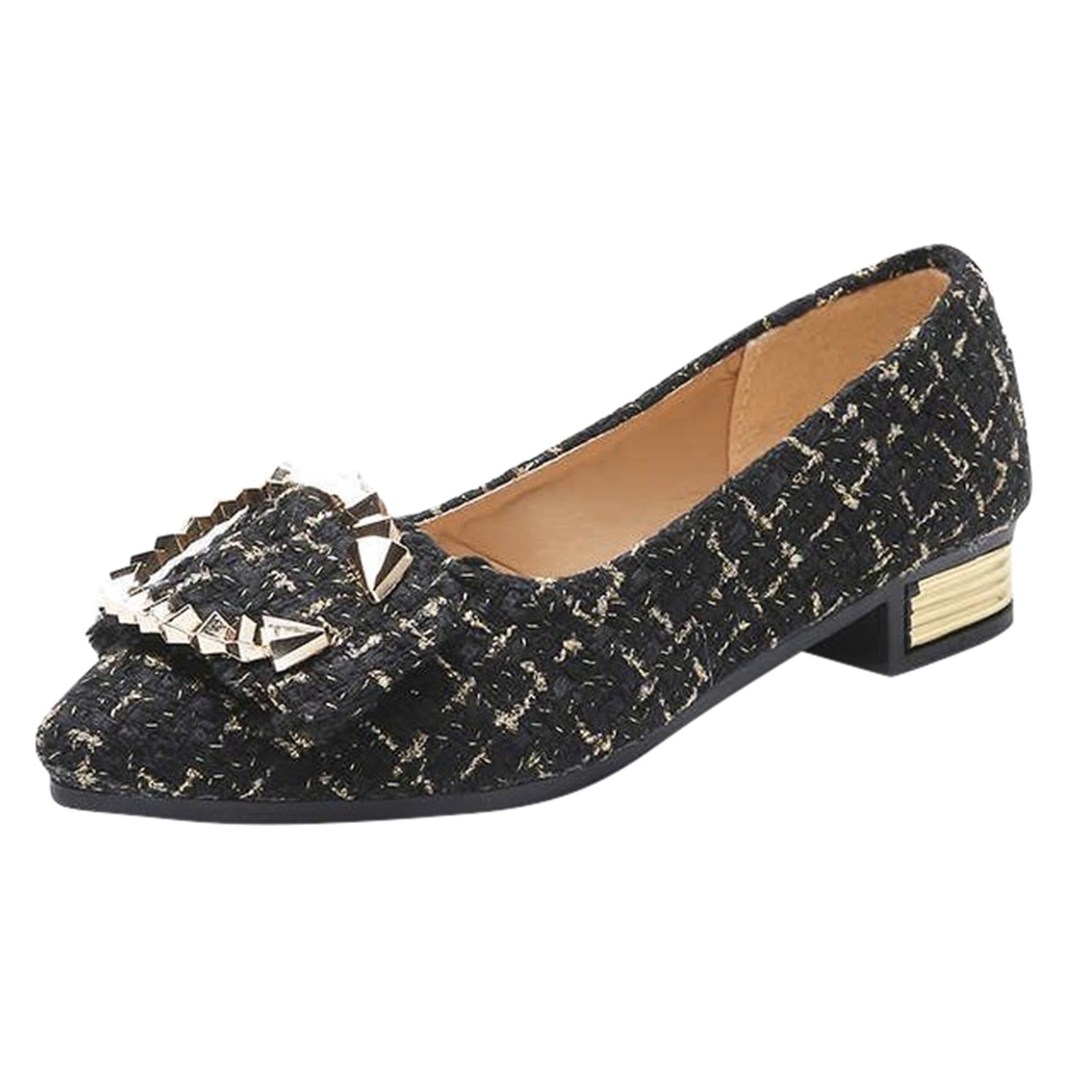 Femmes Filles Unies Grande Taille à Enfiler Plates Peu Profondes Confort Décontractées Chaussures Simples