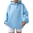 thumbnail image 2 of IMENGL Hoodies oversized sweatshirts pullover, Blue M, Size M-XL, 2 of 8