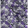 thumbnail image 1 of Soimoi Purple polyester Crepe Fabric Leopard Animal Skin Fabric Prints By Yard 42 Inch Wide, 1 of 6
