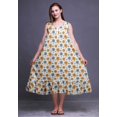 thumbnail image 3 of Bimba White34 Floral Primula Rayé Imprimé Coton Chemises de Nuit pour Femmes Robe Sans Manches Tenue de Nuit Robe Maxi Petit, 3 of 6