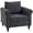 Dark Grey, variant on HOMCOM Vintage Accent Chair, Upholstered Armchair with Rubber Wood Legs