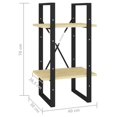 thumbnail image 4 of vidaXL 2-Tier Book Cabinet 40x30x70 cm Solid Pine Wood, 4 of 5