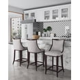 thumbnail image 2 of Manhattan Comfort Emperor Faux Leather Barstool in Light Grey, 2 of 3