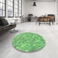 thumbnail image 4 of Ahgly Company Tapis d'Intérieur Lavable en Machine Carré Vert, 6 Pieds Carré, 4 of 7
