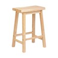 thumbnail image 2 of PJ Wood Classic 24'' Saddle Seat Kitchen Bar Stool, Natural (4 Pack), 2 of 9