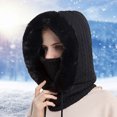 thumbnail image 2 of Women Winter Outdoor Riding Headgear Cold-Proof Ski Cap Warm Bib Face Mask Integrated Cold-Proof Hood Hat, 2 of 6