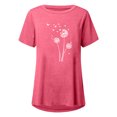 thumbnail image 4 of Pompotops Chemises Mode Décontractée pour Femmes Manches Courtes Tee-Shirt Ample Tunique Blouse, 4 of 4