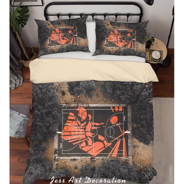 3D Forest Basketball Land Quilt Cover Set Bedding Set Duvet Cover Pillowcases