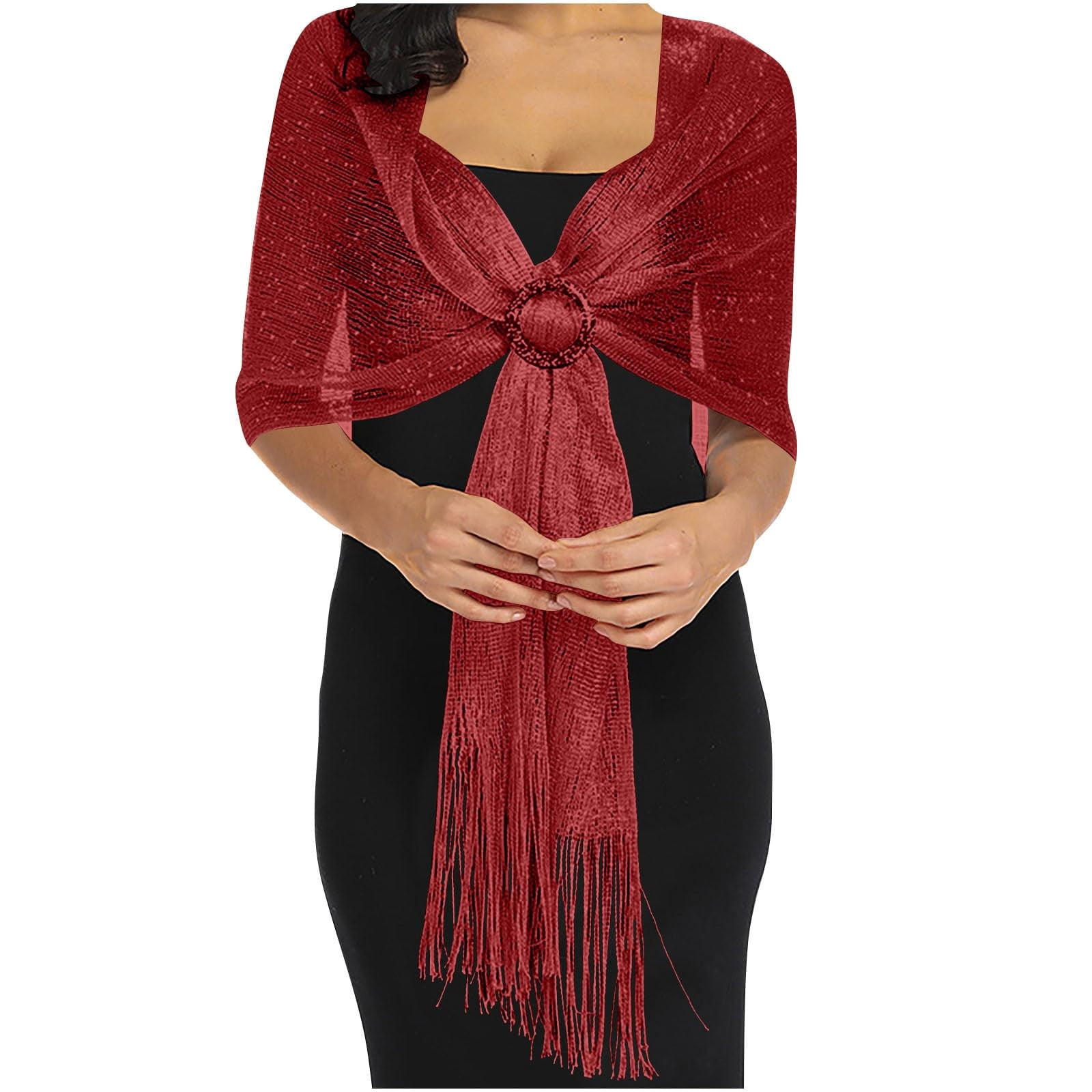 Wrapped Party Sparkling Metallic Shawl, Elegant Wrap For Evening Party, Glamorous ...