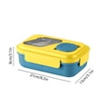 thumbnail image 3 of Summer Savings Kcavykas Adult Lunch Box Stackable Lunch Box Container with 3 Compartments Plastic Cutlery Large Capacity Design Microwaveable Suitable for Work and Study, 3 of 6