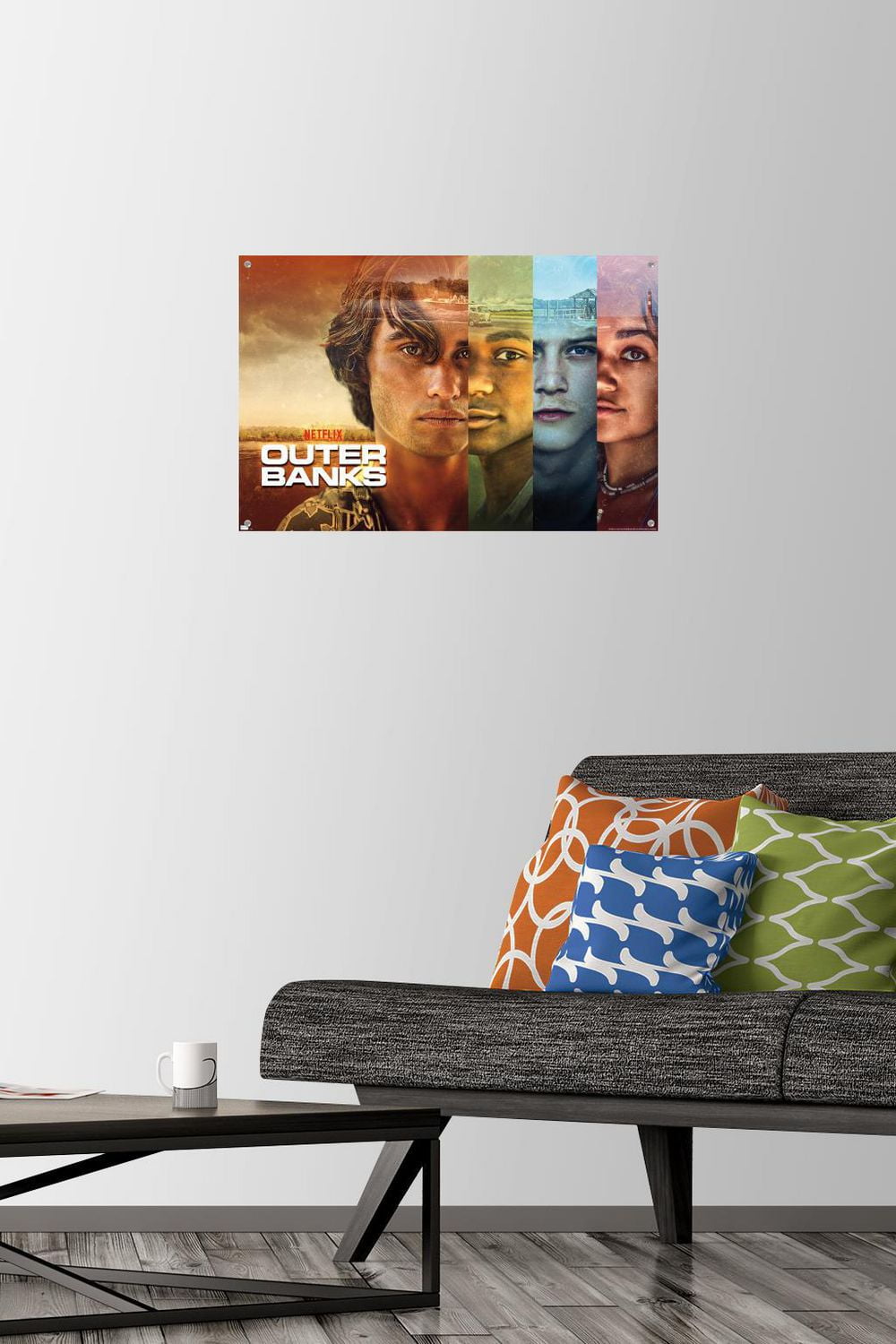 Netflix Outer Banks - Faces Wall Poster with Push Pins, 14.725" x 22.375"