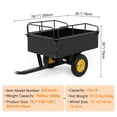 thumbnail image 2 of Heavy Duty Tow Behind ATV Trailer Steel Dump Cart 500 LB, 10-Cubic Feet Capacity Garden Utility Trailer with Removable Tailgate for Riding Lawn Mower Tractor, 2 of 7