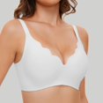 thumbnail image 2 of Wavy Wireless V Neck Bras For Women No Underwire Padded Bralettes Adjustable Straps Bra With Bra Extender, 2 of 4