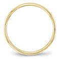thumbnail image 3 of 10k Yellow Gold 2mm Half Round Wedding Ring Band Size 7.5 Classic, 3 of 9