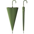 thumbnail image 1 of Large Stick Umbrella With Leather Hook Handle 45 Inch - Automatic Open Classic Golf Umbrellas Windproof 24 Ribs - Curved Handle Business Umbrella Cane for Gentlemen green, 1 of 7