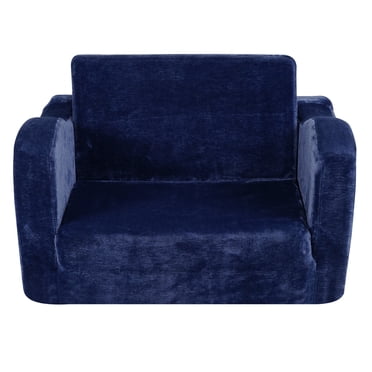 KFFKFF Sofa pour Enfants, Sièges Confortables à Double Usage pour Tout-Petits, Canapé-Lit pour Enfant Transformable, Causeuse Adaptable à un Coin Détente, Ameublement d'Aire de Jeu pour Filles et Garçons, Azur