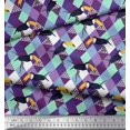 thumbnail image 2 of Soimoi Cotton Voile Fabric Check & Toucan Bird Printed Fabric 1 Yard 56 Inch Wide, 2 of 4