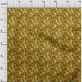 thumbnail image 3 of oneOone Georgette Viscose Dark Mustard Fabric Butterflies Craft Projects Decor Fabric Printed By The Yard 42 Inch Wide, 3 of 4