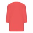 thumbnail image 5 of HKEJIAOI Chandails à Manches 3/4 pour Femmes Col Ras du Cou Imprimé Floral Haut Femme à Manches Trois-Quarts TTG, 5 of 5