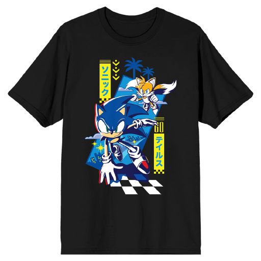 Sonic the Hedgehog Tails Kanji Black T-Shirt
